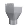 Lindab Magestic Rectangular Steel Gutter Outlet 75mm - 140mm Galvanised