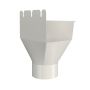 Lindab Rectangular Steel Gutter Outlet 87mm - 140mm Antique White