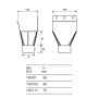 Lindab Rectangular Steel Gutter Outlet 87mm - 140mm Antique White
