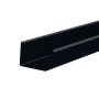 Lindab Rectangular Steel Gutter - 140mm x 3mtr Black