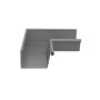 Lindab Rectangular Steel Gutter Internal Angle 90 - 140mm Anthracite Metallic