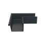 Lindab Rectangular Steel Gutter External Angle 90 - 140mm Anthracite Grey
