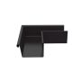 Lindab Rectangular Steel Gutter External Angle 90 - 140mm Coffee Brown