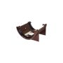 FloPlast Half Round Gutter Union Bracket - 112mm Brown