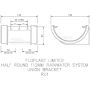 FloPlast Half Round Gutter Union Bracket - 112mm Grey