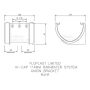 FloPlast Deepflow/ Hi-Cap Gutter Union Bracket - 115mm x 75mm Anthracite Grey