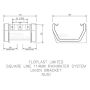 FloPlast Square Gutter Union Bracket - 114mm Black - Pack of 2