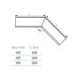 Lindab Steel Gutter Internal Angle 135 - 100mm Silver Metallic