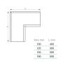 Lindab Steel Gutter Internal Angle 90 - 150mm Graphite