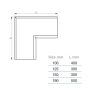 Lindab Magestic Steel Gutter Internal Angle 90 - 150mm Galvanised