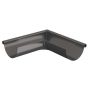 Lindab Steel Gutter External Angle 90 - 125mm Graphite