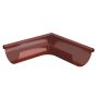 Lindab Steel Gutter External Angle 90 - 125mm Dark Red