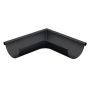 Lindab Steel Gutter External Angle 90 - 125mm Matte Black