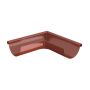 Lindab Steel Gutter External Angle 90 - 125mm Tile Red