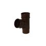 FloPlast Round Downpipe Branch - 112 Degree x 68mm Brown