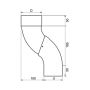 Lindab Steel One-Piece Downpipe Offset - 100mm Black