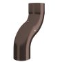 Lindab Steel One-Piece Downpipe Offset - 100mm Coffee Brown