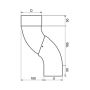 Lindab Steel One-Piece 50mm Downpipe Offset - 100mm Dark Red