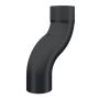 Lindab Steel One-Piece 50mm Downpipe Offset - 75mm Matte Black