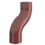 Lindab Steel One-Piece Downpipe Offset - 75mm Dark Red