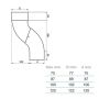 Lindab Steel One-Piece Downpipe Offset - 87mm Coffee Brown