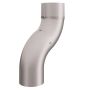 Lindab Steel One-Piece Downpipe Offset - 87mm Silver Metallic