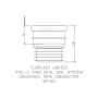 FloPlast Universal Adaptor - Ring Seal Soil PVC Pipe to Cast Iron Or Clay Drainage - Grey