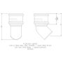 FloPlast Ring Seal Soil Bend Single Socket - 135 Degree x 110mm Cast Iron Effect