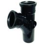 FloPlast Ring Seal Soil Branch Single Socket - 112.5 Degree x 110mm Black