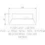 FloPlast Ring Seal Soil Weathering Collar - 110mm Black - Pack of 2