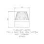 FloPlast Ring Seal Soil Vent Terminal - 110mm White