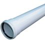 FloPlast Ring Seal Soil Pipe Single Socket - 110mm x 3mtr White - Pack of 2