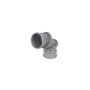 FloPlast Ring Seal Soil Adjustable Bend Double Socket - 0-90 Degree x 110mm Grey