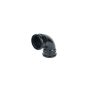 FloPlast Ring Seal Soil Bend Double Socket - 92.5 Degree x 110mm Black - Pack of 2