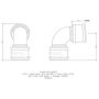 FloPlast Ring Seal Soil Bend Double Socket - 92.5 Degree x 110mm Cast Iron Effect