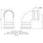 FloPlast Ring Seal Soil Bend Double Socket - 92.5 Degree x 110mm White