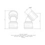 FloPlast Ring Seal Soil Bend Double Socket - 135 Degree x 110mm Cast Iron Effect