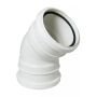 FloPlast Ring Seal Soil Bend Double Socket - 135 Degree x 110mm White