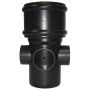 FloPlast Ring Seal Soil Boss Pipe Single Socket - 110mm Cast Iron Effect