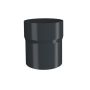 Lindab Steel Downpipe Connector - 100mm Anthracite Grey