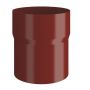 Lindab Steel Downpipe Connector - 100mm Dark Red