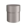 Lindab Steel Downpipe Connector - 100mm Silver Metallic