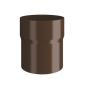 Lindab Steel Downpipe Connector - 120mm Brown
