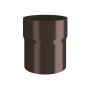 Lindab Steel Downpipe Connector - 87mm Coffee Brown