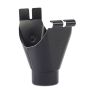 Galeco Steel Gutter Running Outlet - 135mm Black