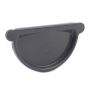 Galeco Steel Gutter External Stopend - 135mm Graphite Grey