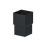 Galeco Square Steel Socket Downpipe Kit Black - 80mm Diameter