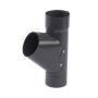 Galeco Steel Downpipe Branch - 87mm Graphite Grey