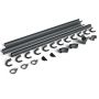 Galeco Steel Gutter Standard Shed Pack Pent Style Roof - 12x6 to 20x12 Black