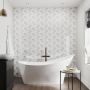 Acrylic Wall Panel - 896mm x 2400mm x 4mm Scallop Marble